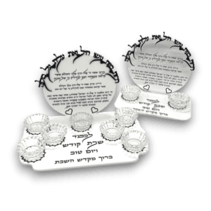 פמוט בהדפסת UV דגם אשת חיל 6 מ"מ